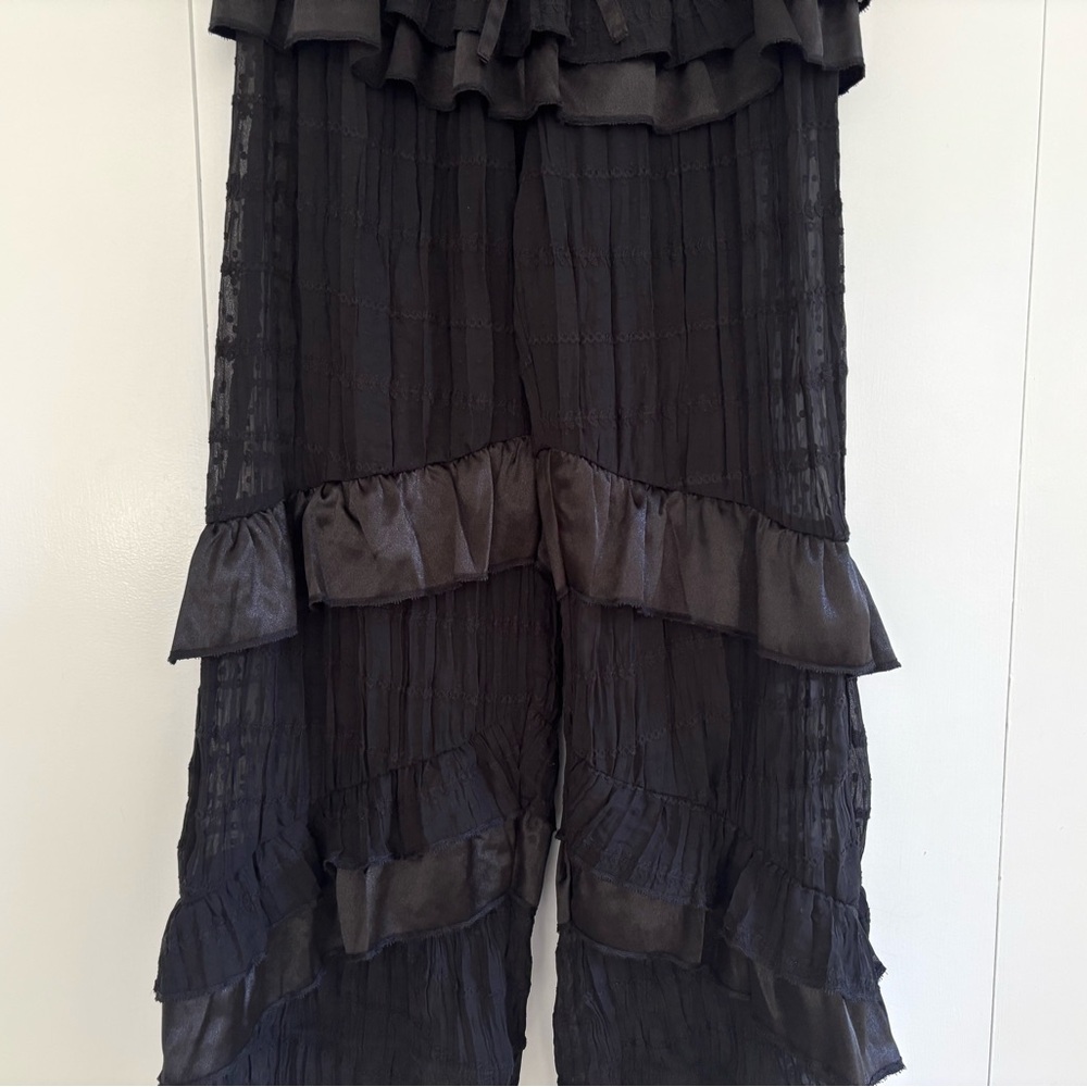 Free People Belle Ruffle Pants in Black Size XS NWT - Picture 5 of 13